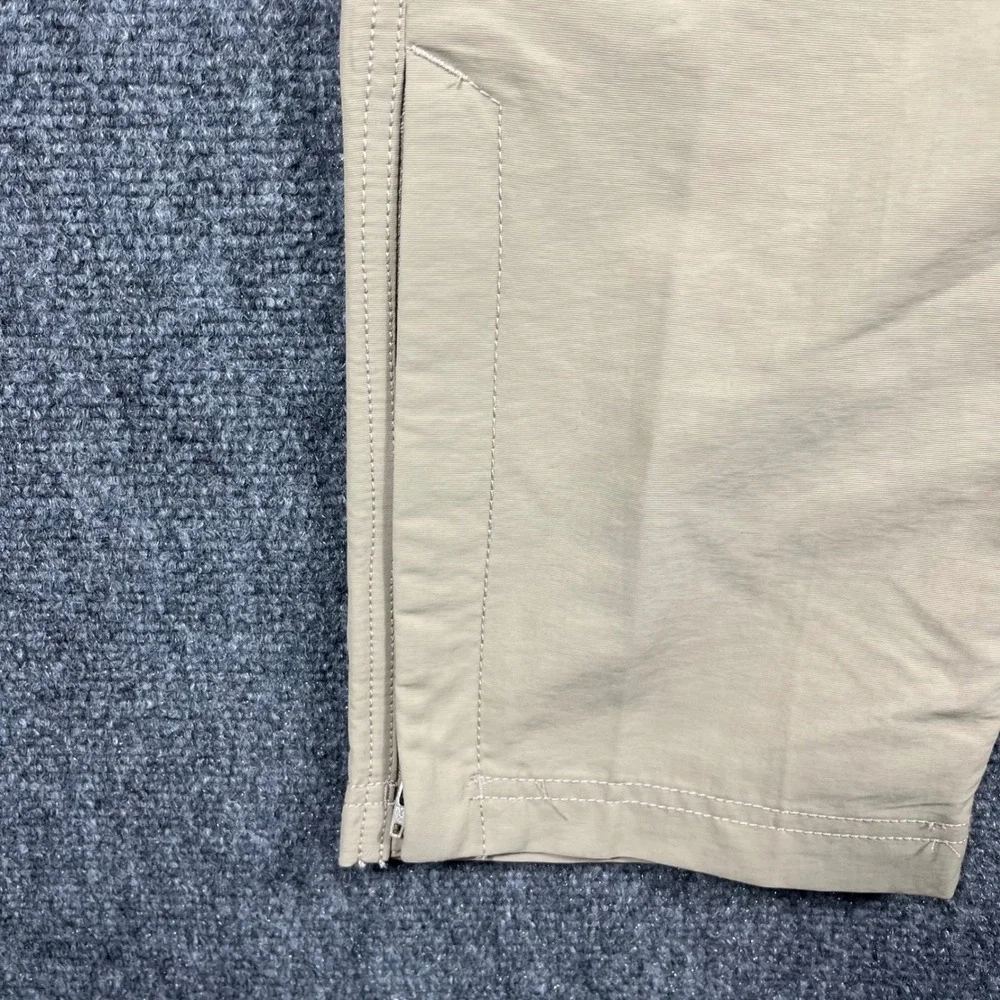 The North Face Hiking Pants Mens 30 Short Tan Nylon Technical Ankle Zip Straight